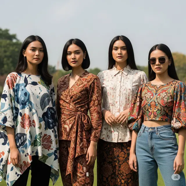 10 Model Baju Batik Wanita Lengan Panjang Terbaru 2025, Dilengkapi Tips Padu Padan Hijab