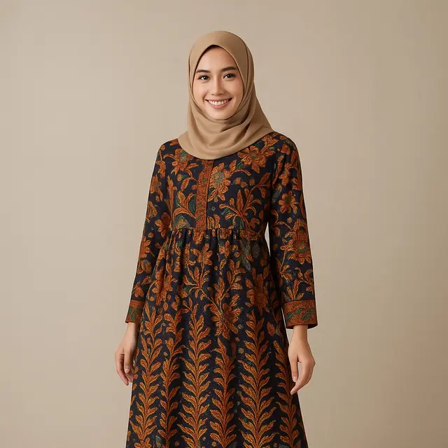 10 Model Gamis Batik Terkini untuk Tampil Modis, Intip Kombinasi Warna Kece di 2025