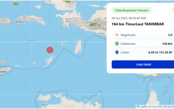 Gempa Magnitudo 5 Guncang Tanimbar, BMKG Pastikan Tidak Berpotensi Tsunami