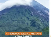 Pendaki Ilegal Gunung Merapi Kembali Diamankan, Diberi Sanksi Bersihkan Kali Talang Selama 3 Bulan