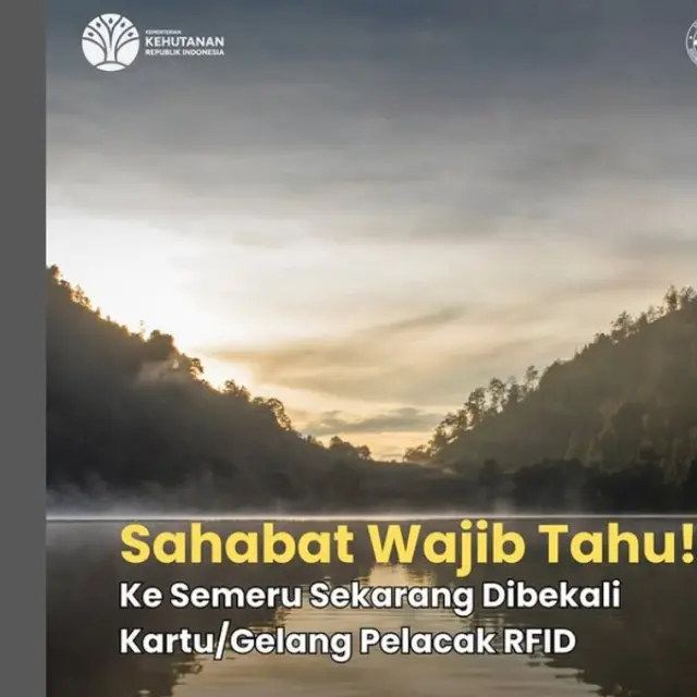 Pendakian Gunung Semeru Kini Wajib Gunakan Gelang RFID, Dibatasi 200 Pendaki per Hari
