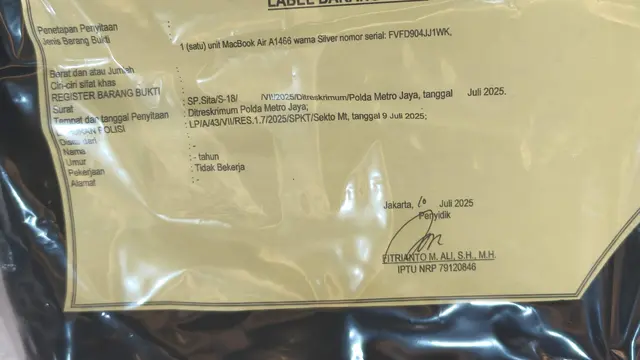 Polisi Sita Barang Bukti Mengejutkan dari Kasus Kematian Diplomat Muda Kemlu Arya Daru