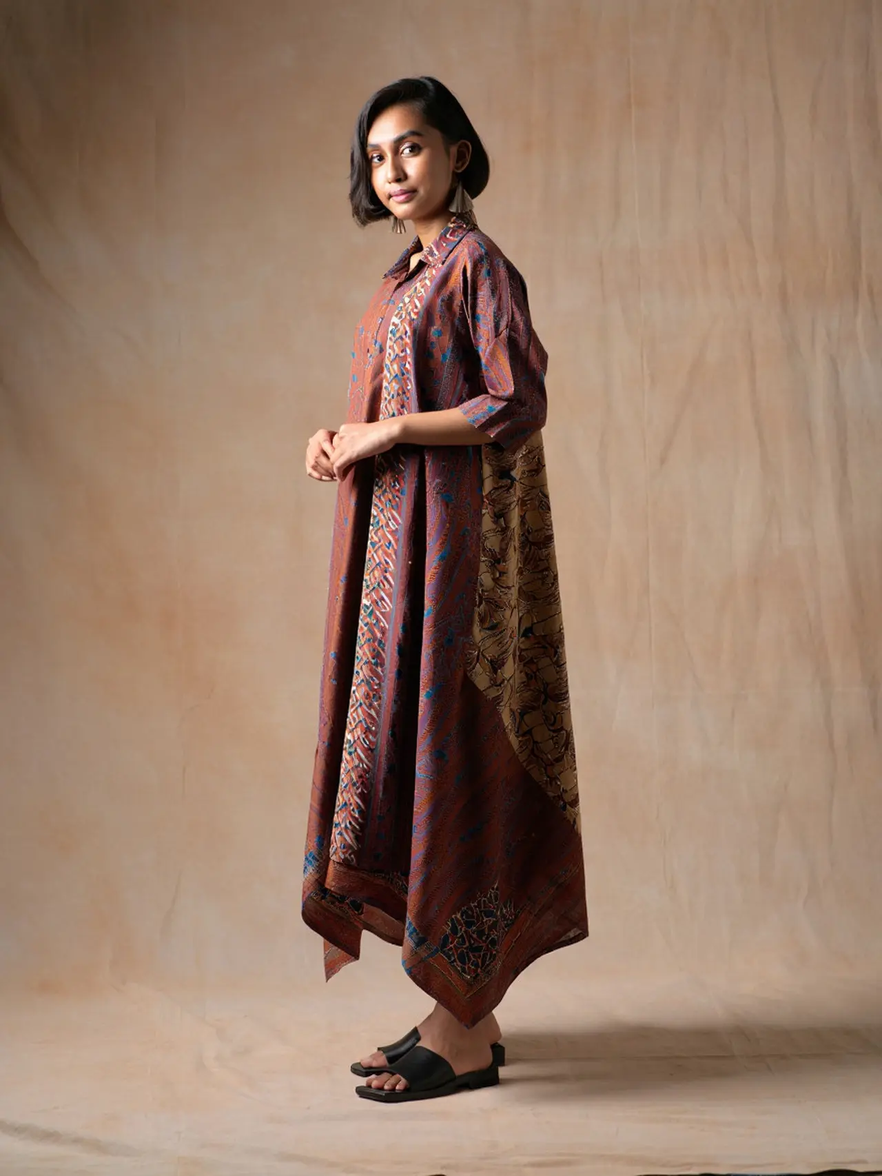 8 Model Long Dress Batik Oversized Tunik Asimetris Dailywear Terbaru 2025 (Reve)
