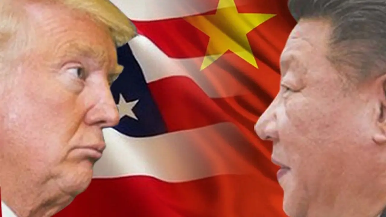 Banner Infografis Amerika Serikat dan China