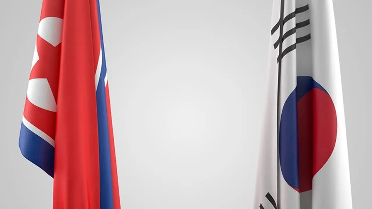 Ilustrasi Korea Utara dan Korea Selatan.