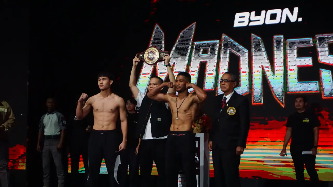 Fighter asal Thailand, Pawitchaya (kiri) akan menghadapi fighter Indonesia, Jemz Mokoginta (kanan) pada laga ke-3 mereka pada Byon Combat. Sebelumnya, pertemuan mereka berakhir dengan skor 1-1.