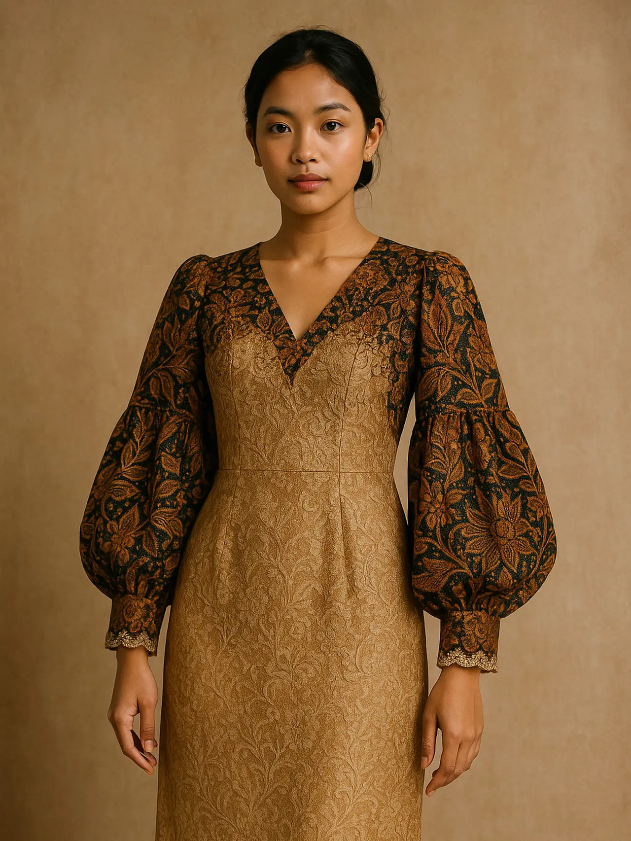 7 Inspirasi Model Batik Brokat Kombinasi (Image by ChatGPT)