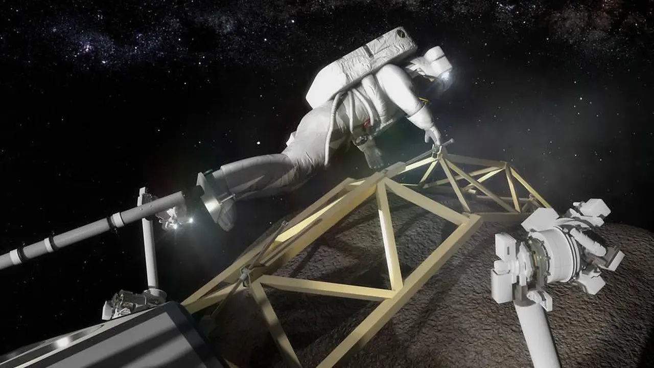 Ilustrasi astronot sedang dalam misi luar angkasa