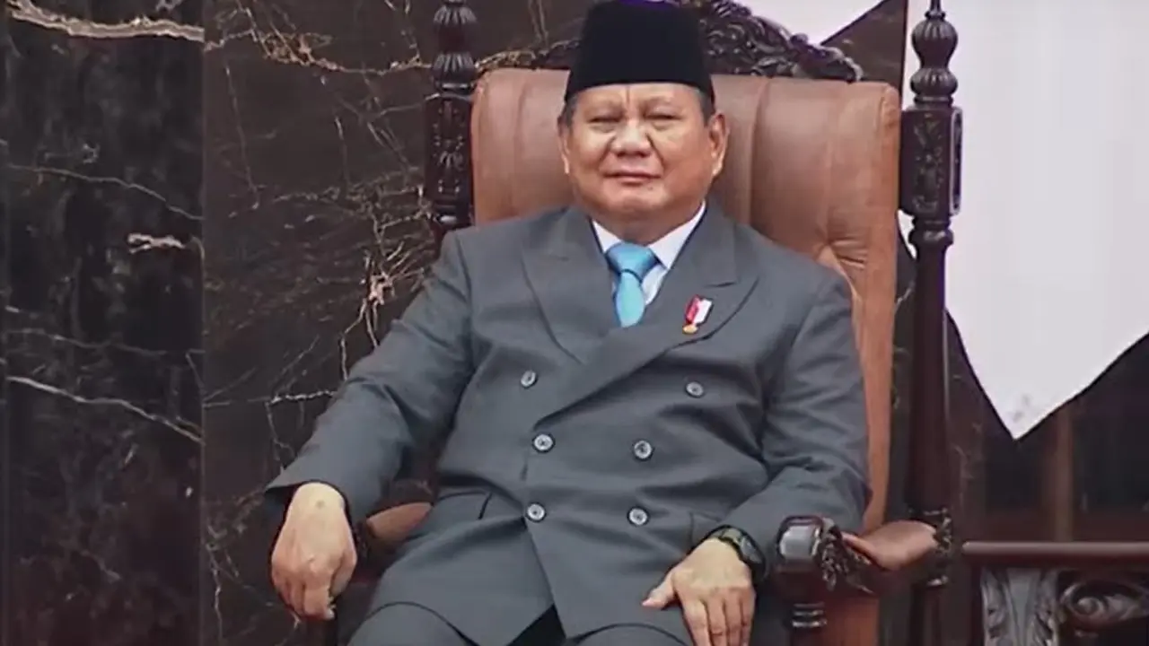 Presiden Prabowo Subianto di Sidang MPR