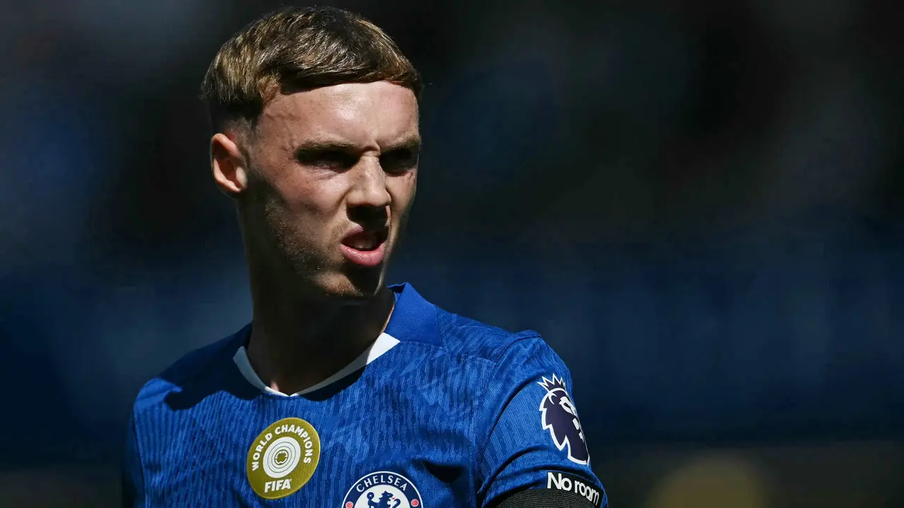 Penyerang Chelsea, Cole Palmer, dalam duel melawan Crystal Palace pada pekan pertama Premier League 2025/2026 di Stamford Bridge, London, Minggu (17/8/2025).