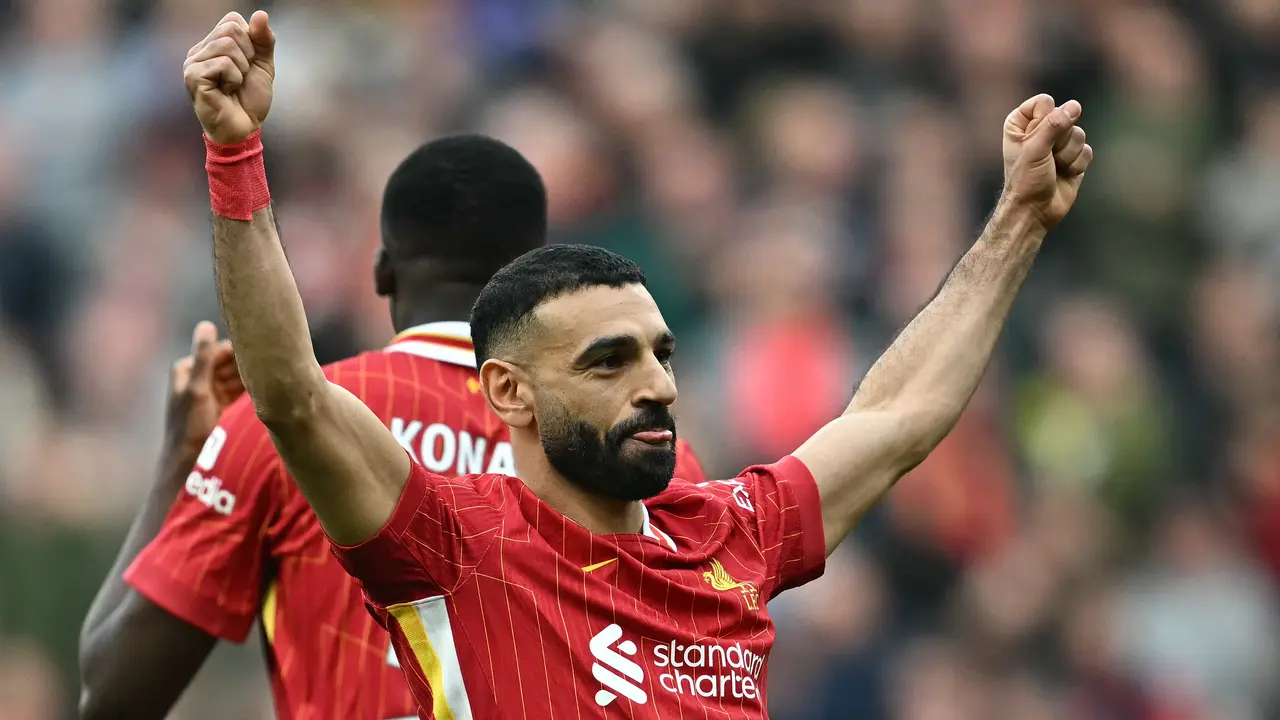 Penyerang Liverpool, Mohamed Salah. (Bola.com/Dok.AFP/Paul ELLIS).