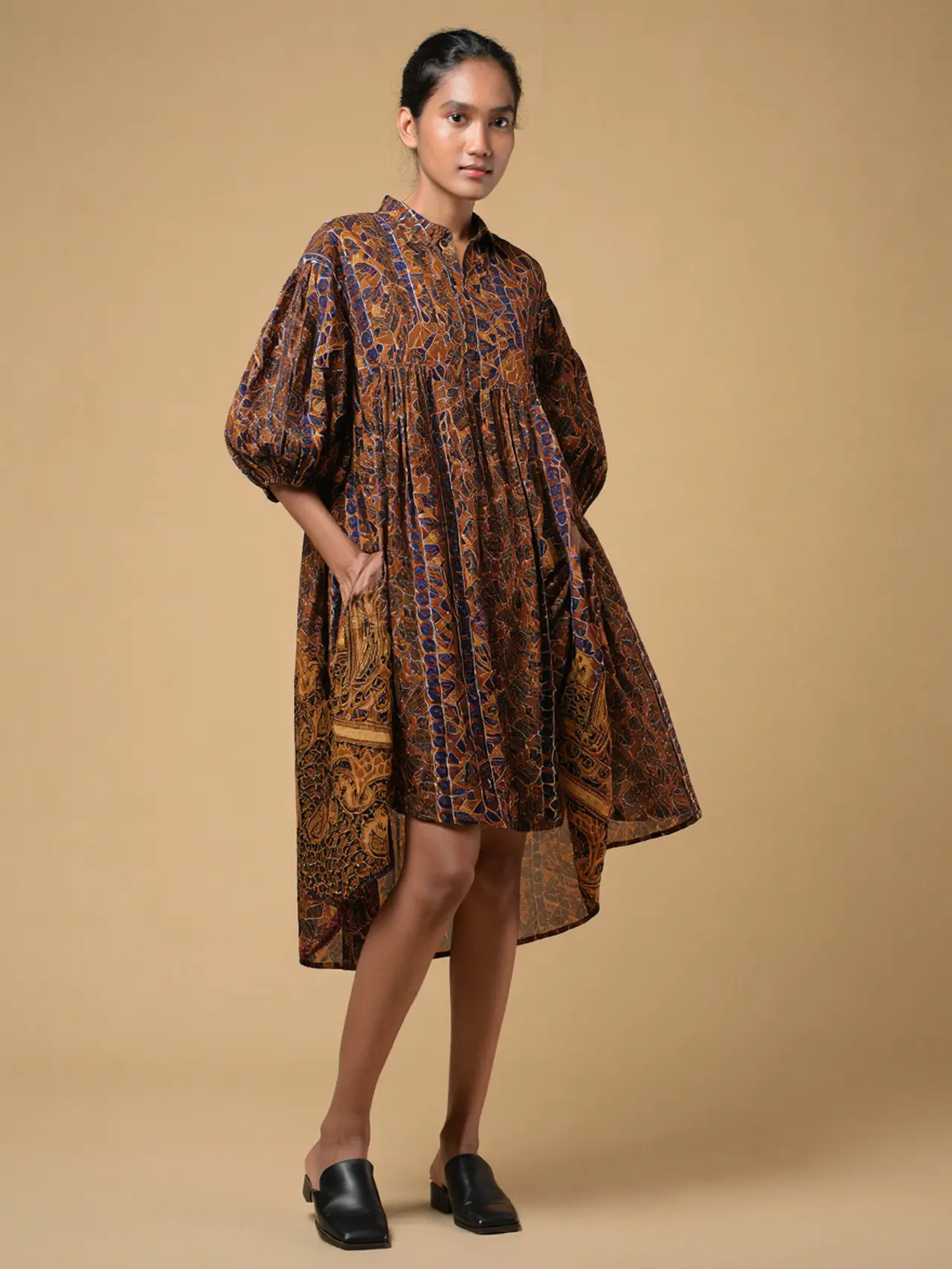 8 Model Long Dress Batik Oversized Tunik Asimetris Dailywear Terbaru 2025 (Reve)