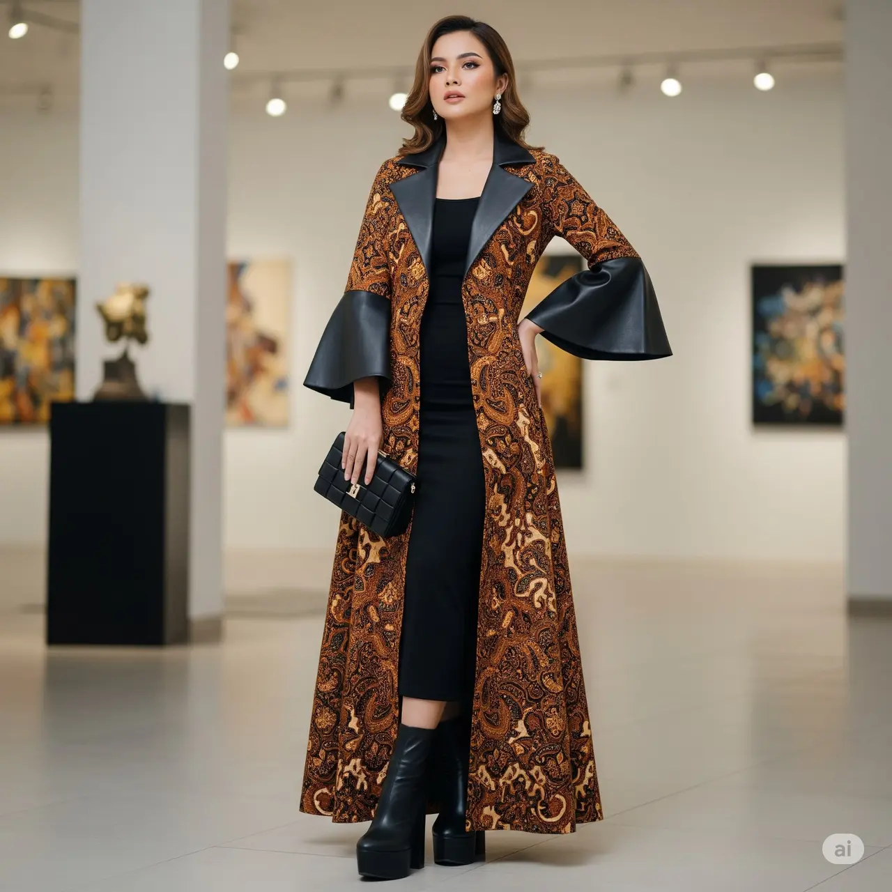 Batik Pesta Lengan Terompet Mewah. Foto: Gemini
