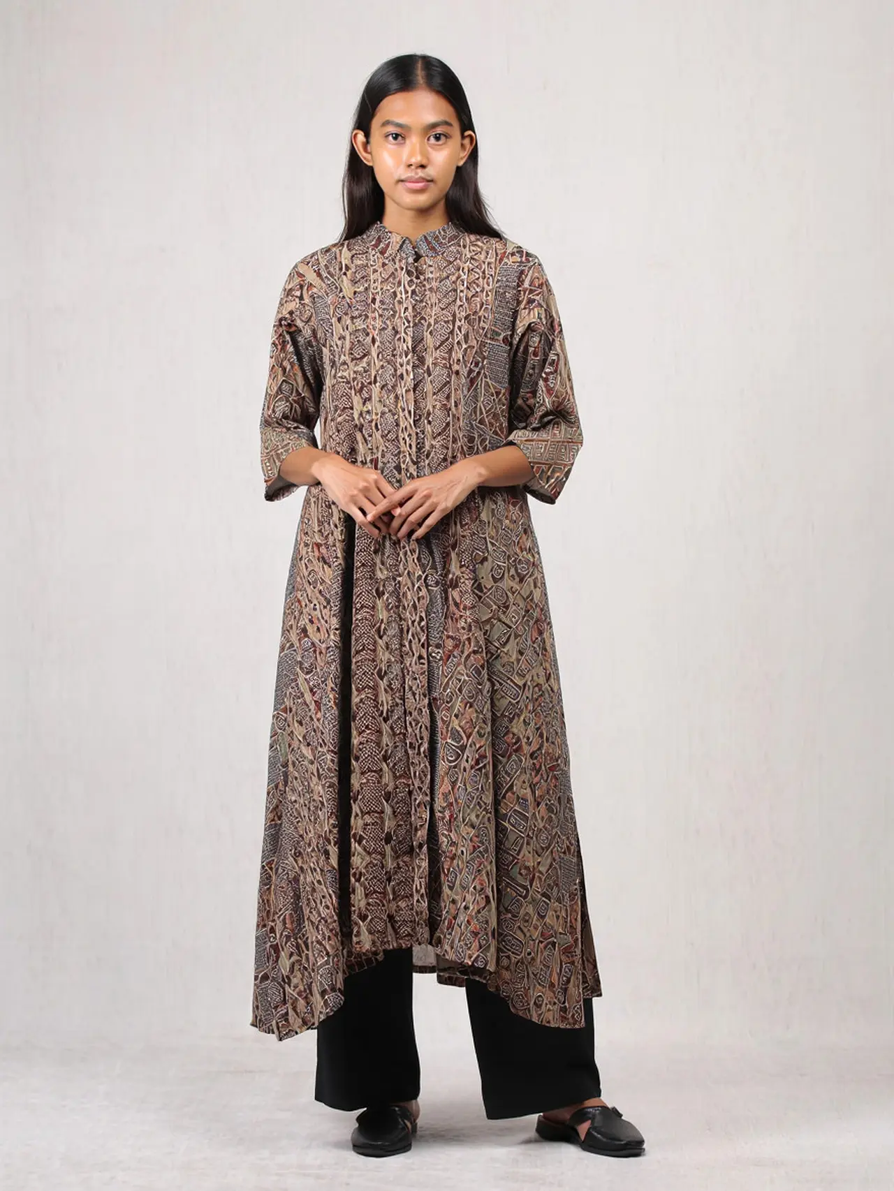 8 Model Long Dress Batik Oversized Tunik Asimetris Dailywear Terbaru 2025 (Reve)