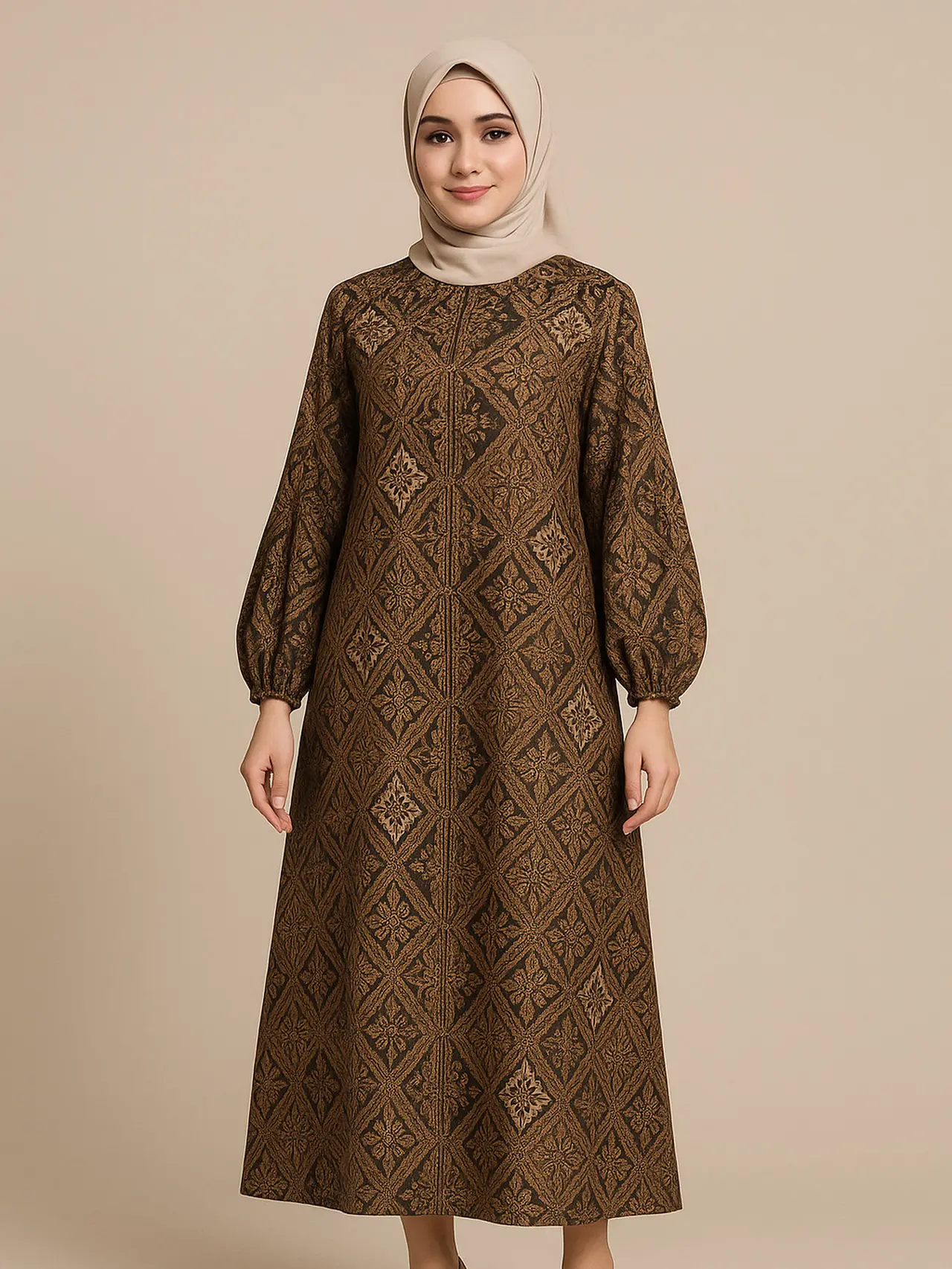 7 Inspirasi Tunik Batik Longgar Lengan Bishop/AI