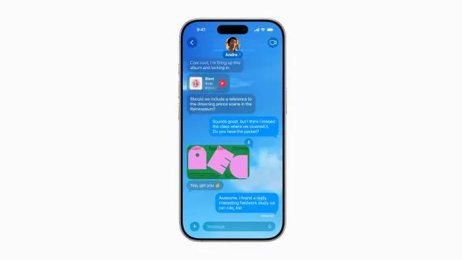 Messages di iOS 26 mendapatkan peningkatan. (Doc: Apple)