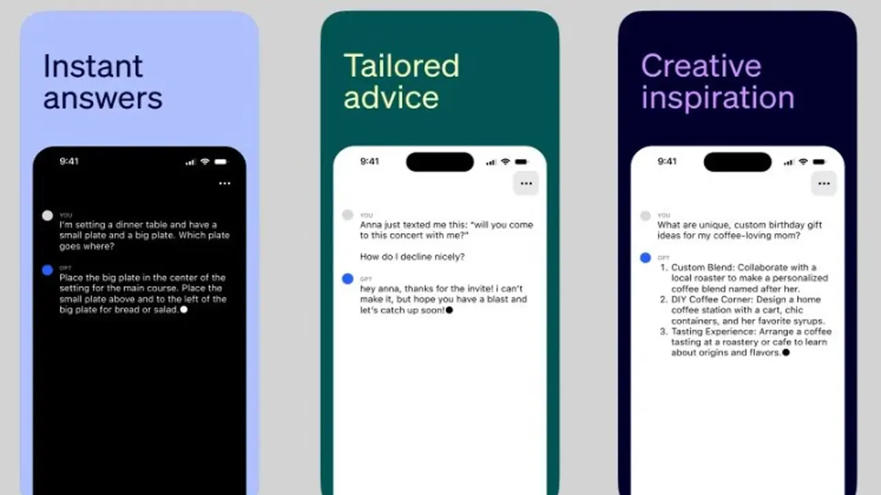 Aplikasi ChatGPT di iPhone. Dok: OpenAI