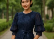 7 Inspirasi Batik Brokat Lengan Balon Dua Lapis, Elegan dan Modern untuk Momen Istimewa