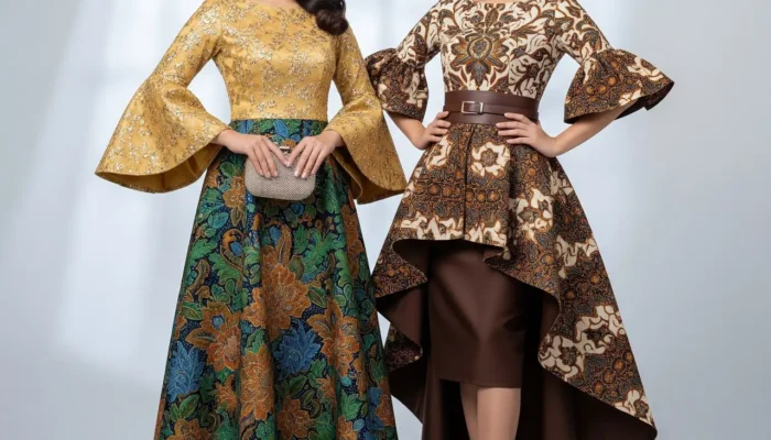 7 Inspirasi Batik Pesta Lengan Terompet Mewah untuk Tampil Elegan di Berbagai Acara
