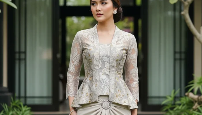 7 Inspirasi Kebaya Modern Brokat Batik dan Rok Lilit Batik, Elegan Serta Nyaman untuk Segala Acara