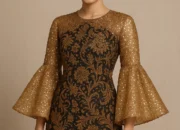 7 Inspirasi Model Batik Brokat Kombinasi, Kental Sentuhan Tradisi