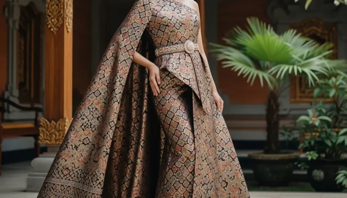 7 Model Long Dress Brokat Cape Elegan 2025, Pilihan Anggun untuk Tampil Mempesona di Acara Formal