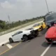 Supercar Alami Kecelakaan Tunggal di Tol Kunciran, Diduga Melaju dengan Kecepatan Tinggi