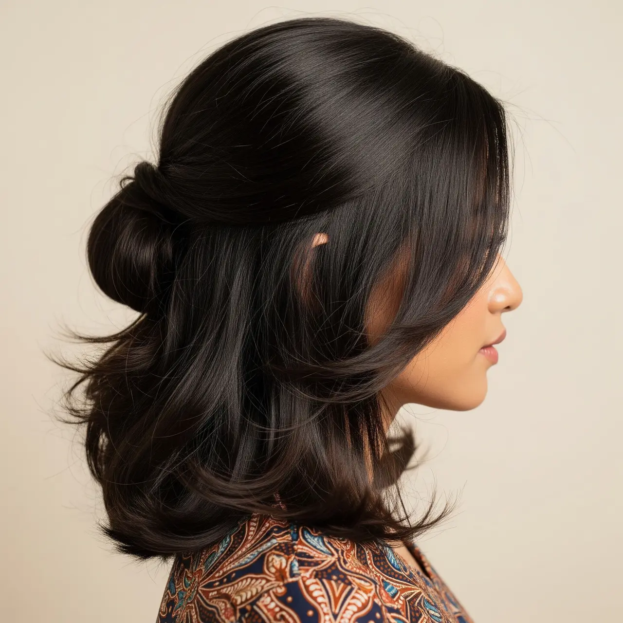 Model Rambut Ibu-Ibu Muda yang Tidak Kelihatan Tua. (Foto: Gemini AI)