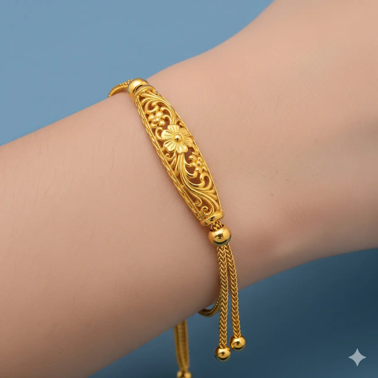 Model Gelang Serut Emas 24 Karat Elegan.