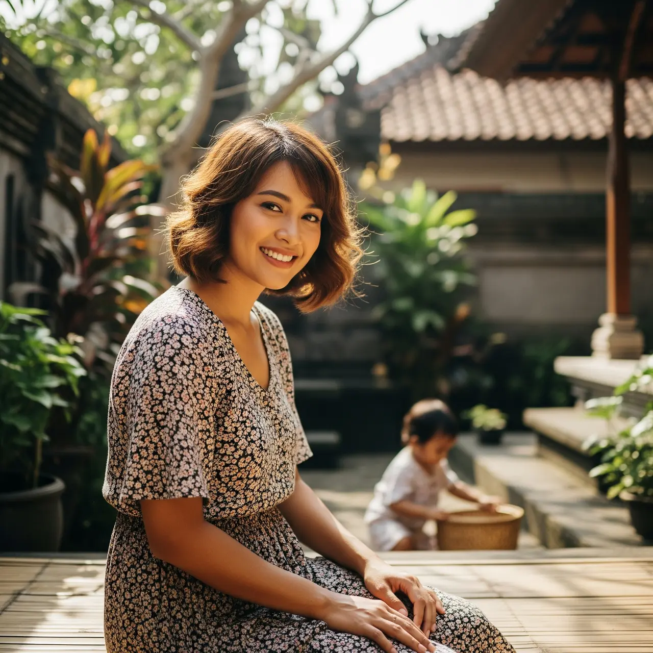 Model Rambut Ibu-Ibu Muda yang Tidak Kelihatan Tua. (Foto: Gemini AI)