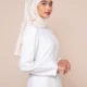 9 Inspirasi Gamis Satin Polos A-line, Pilihan Tepat untuk Tampil Anggun dan Modern